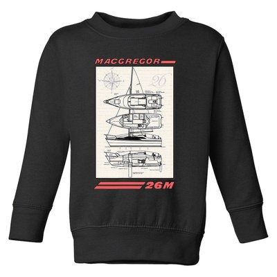 MacGregor 26M Sailboat Line Drawing Toddler Sweatshirt