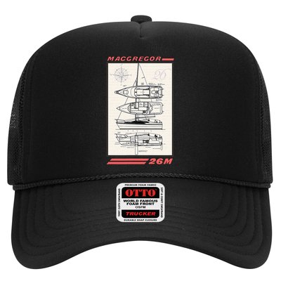 MacGregor 26M Sailboat Line Drawing Trucker Hat