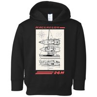 MacGregor 26M Sailboat Line Drawing Toddler Hoodie