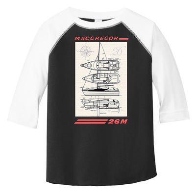 MacGregor 26M Sailboat Line Drawing Toddler Fine Jersey T-Shirt