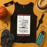 MacGregor 26M Sailboat Line Drawing Tank Top