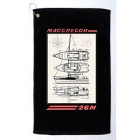 MacGregor 26M Sailboat Line Drawing Golf Towel