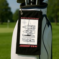 MacGregor 26M Sailboat Line Drawing Golf Towel