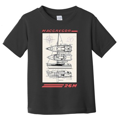 MacGregor 26M Sailboat Line Drawing Toddler T-Shirt