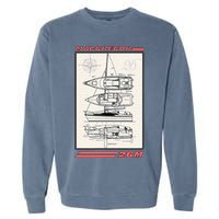 MacGregor 26M Sailboat Line Drawing Garment-Dyed Sweatshirt