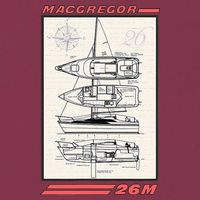 MacGregor 26M Sailboat Line Drawing 16oz Travel Tumbler