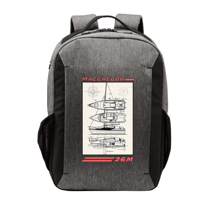 MacGregor 26M Sailboat Line Drawing Vector Backpack