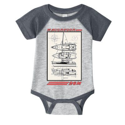 MacGregor 26M Sailboat Line Drawing Infant Baby Jersey Bodysuit