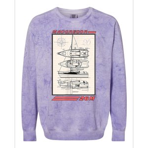 MacGregor 26M Sailboat Line Drawing Colorblast Crewneck Sweatshirt