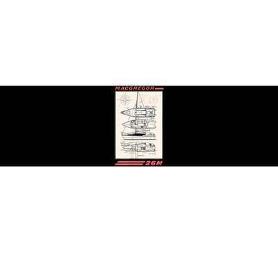 MacGregor 26M Sailboat Line Drawing Bumper Sticker