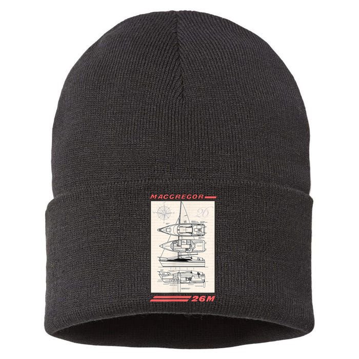 MacGregor 26M Sailboat Line Drawing Sustainable Knit Beanie