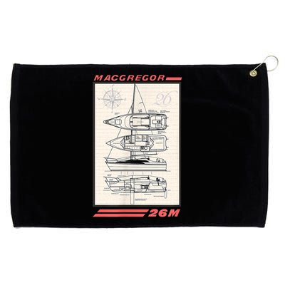 MacGregor 26M Sailboat Line Drawing Grommeted Golf Towel