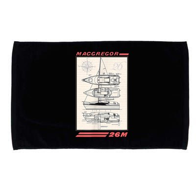 MacGregor 26M Sailboat Line Drawing Microfiber Hand Towel