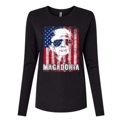 Magadonia 2024 Trump Voter Proud Trump Support Trump 45 47 Womens Cotton Relaxed Long Sleeve T-Shirt