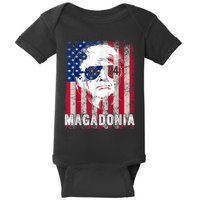 Magadonia 2024 Trump Voter Proud Trump Support Trump 45 47 Baby Bodysuit