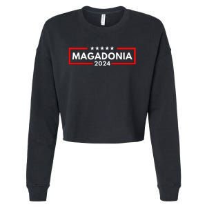 Magadonia 2024 Trump Voter Proud Trump Supporter Magadonian Cropped Pullover Crew