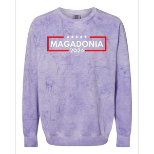 Magadonia 2024 Trump Voter Proud Trump Supporter Magadonian Colorblast Crewneck Sweatshirt