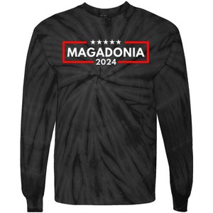 Magadonia 2024 Trump Voter Proud Trump Supporter Magadonian Tie-Dye Long Sleeve Shirt