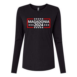 Magadonia 2024 Trump Voter Proud Trump Supporter Magadonian Womens Cotton Relaxed Long Sleeve T-Shirt