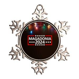 Magadonia 2024 Trump Voter Proud Trump Supporter Magadonian Metallic Star Ornament