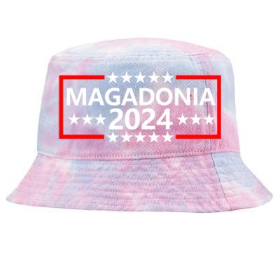 Magadonia 2024 Trump Voter Proud Trump Supporter Magadonian Tie-Dyed Bucket Hat