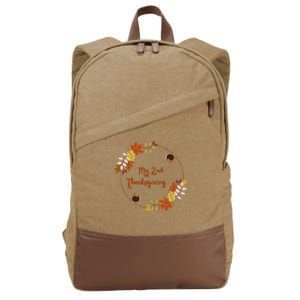 My 2nd Thanksgiving. Thanksgiving Onepiece . Baby Thanksgiving . Turkey Day . Th Cotton Canvas Backpack