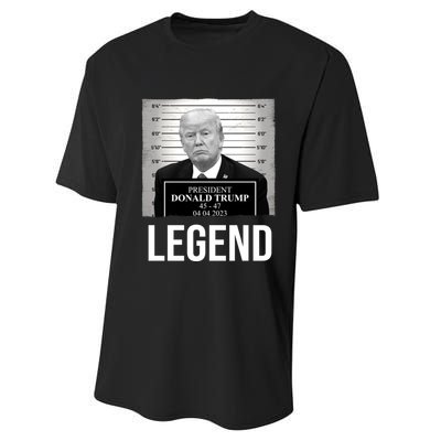 Mugshot 2024 Trump Legend Performance Sprint T-Shirt