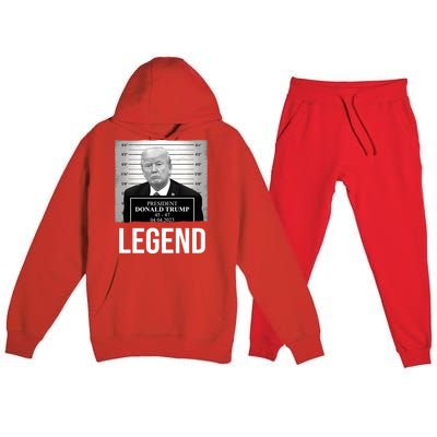 Mugshot 2024 Trump Legend Premium Hooded Sweatsuit Set