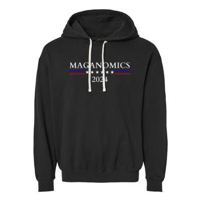 Maganomics 2024 Trump Long Sleeve Garment-Dyed Fleece Hoodie