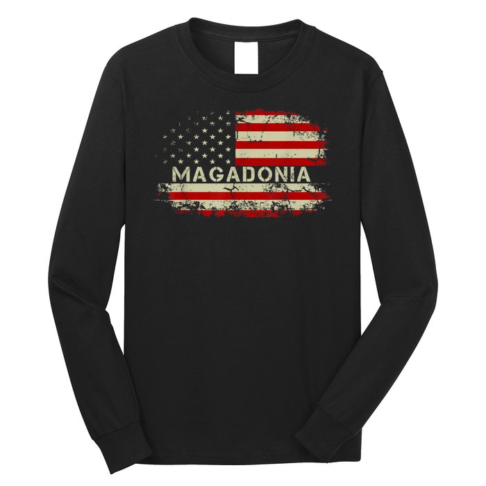 Magadonia 2024 Trump Voter Proud Trump Supporter Magadonian Long Sleeve Shirt