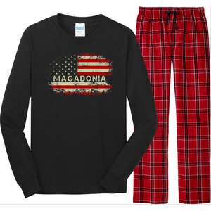 Magadonia 2024 Trump Voter Proud Trump Supporter Magadonian Long Sleeve Pajama Set