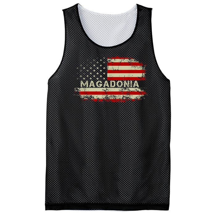 Magadonia 2024 Trump Voter Proud Trump Supporter Magadonian Mesh Reversible Basketball Jersey Tank