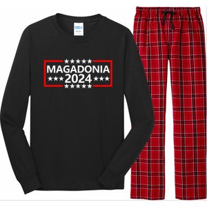 Magadonia 2024 Trump Voter Proud Trump Supporter Magadonian Long Sleeve Pajama Set