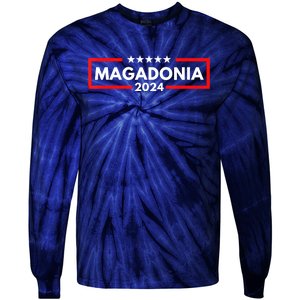 Magadonia 2024 Trump Voter Proud Trump Supporter Magadonian Tie-Dye Long Sleeve Shirt