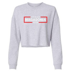 Magadonia 2024 Trump Voter Proud Trump Supporter Magadonian Cropped Pullover Crew