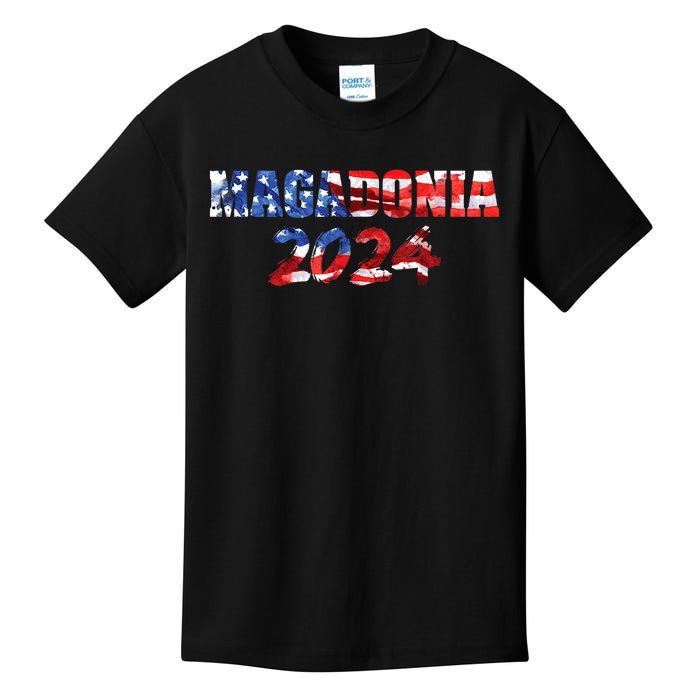 Magadonia 2024 Trump Voter Proud Trump Supporter Magadonian Kids T-Shirt