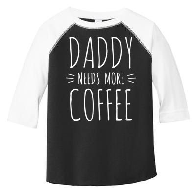 Men 2nd Time Dad Gift For Daddy, Daddy Needs More Coffee Toddler Fine Jersey T-Shirt