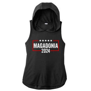 Magadonia 2024 Trump Voter Proud Trump Supporter Magadonian Ladies PosiCharge Tri-Blend Wicking Draft Hoodie Tank