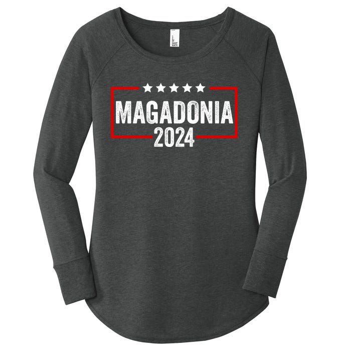 Magadonia 2024 Trump Voter Proud Trump Supporter Magadonian Women's Perfect Tri Tunic Long Sleeve Shirt