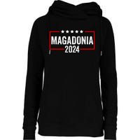 Magadonia 2024 Trump Voter Proud Trump Supporter Magadonian Womens Funnel Neck Pullover Hood