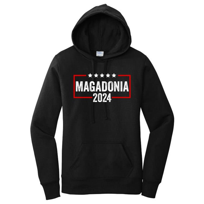 Magadonia 2024 Trump Voter Proud Trump Supporter Magadonian Women's Pullover Hoodie