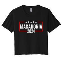 Magadonia 2024 Trump Voter Proud Trump Supporter Magadonian Women's Crop Top Tee