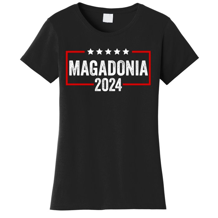 Magadonia 2024 Trump Voter Proud Trump Supporter Magadonian Women's T-Shirt