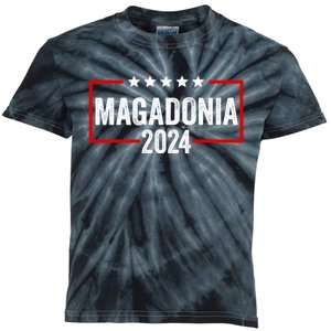 Magadonia 2024 Trump Voter Proud Trump Supporter Magadonian Kids Tie-Dye T-Shirt