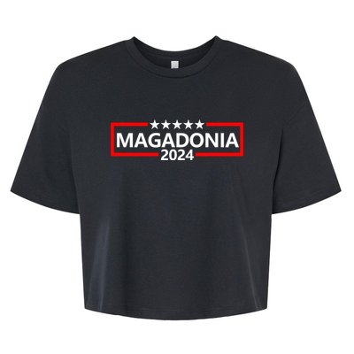 Magadonia 2024 Trump Supporter Proud Trump Voter Magadonian Bella+Canvas Jersey Crop Tee