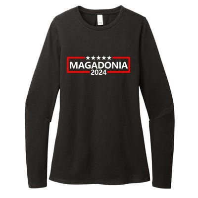 Magadonia 2024 Trump Supporter Proud Trump Voter Magadonian Womens CVC Long Sleeve Shirt