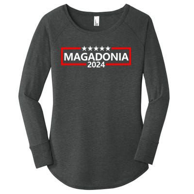 Magadonia 2024 Trump Supporter Proud Trump Voter Magadonian Women's Perfect Tri Tunic Long Sleeve Shirt