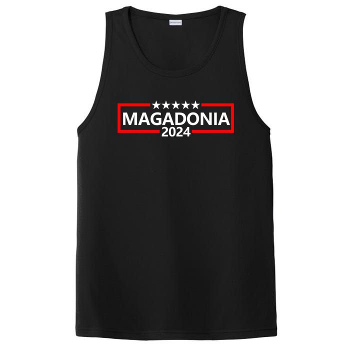 Magadonia 2024 Trump Supporter Proud Trump Voter Magadonian PosiCharge Competitor Tank