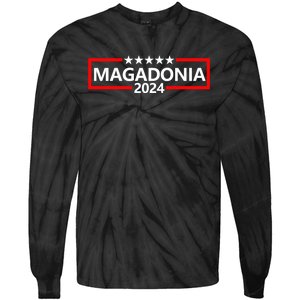 Magadonia 2024 Trump Supporter Proud Trump Voter Magadonian Tie-Dye Long Sleeve Shirt