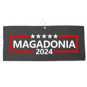 Magadonia 2024 Trump Supporter Proud Trump Voter Magadonian Large Microfiber Waffle Golf Towel